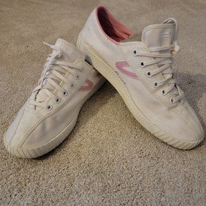 Tretorn Size 10 Nylite Plus Pink/Lavender Canvas Tennis Shoe Sneaker Like New